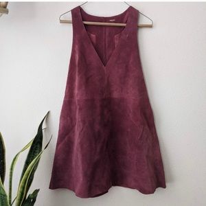 Free People XS genuine suede dress with pockets